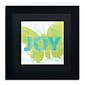 Trademark Sue Schlabach "Letterpress Joy" Art, Black Matte With Black Frame, 11" x 11"