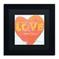 Trademark Sue Schlabach "Letterpress Love" Art, Black Matte With Black Frame, 11" x 11"