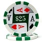 Trademark Poker 11.5g 4 Aces Premium $25 Poker Chips, Green, 50/Set (886511330207)