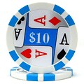 Trademark Poker 11.5g 4 Aces Premium $10 Poker Chips, Light Blue, 50/Set (886511330221)