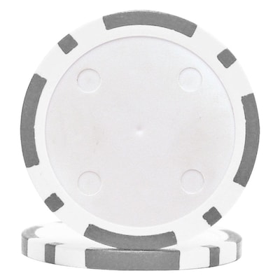Trademark Poker 11.5g Classic Eight Stripe Dual Color Poker Chips, Gray, 100/Set (886511332485)