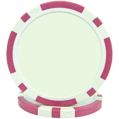 Trademark Poker 11.5g Classic Eight Stripe Dual Color Poker Chips, Pink, 100/Set (886511332508)