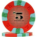 Trademark NexGen 9g Pro Classic Style $5 Poker Chips, Red, 100/Set (886511354241)