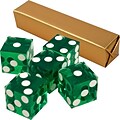 Trademark Poker™ 19 mm A Grade Serialized Casino Dices, Green, 5/Set (844296027606)