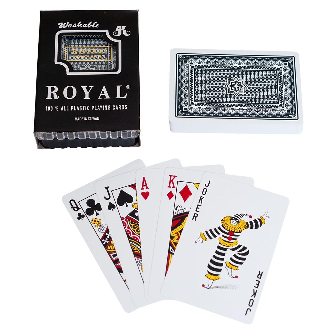 X2 DECKS ROYAL HUNDRED DOLLAR BILL POKER PLAYING CARDS PLASTIC W/ BOX SEALED NEW 