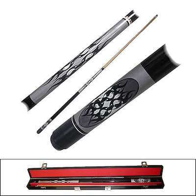 Trademark Games™ 2 Piece Designer Pool Cue Stick With Case; Ying Yang