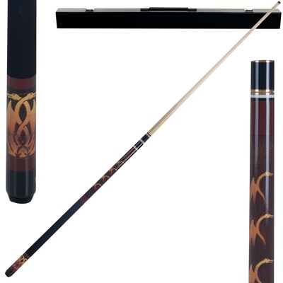 Trademark Games™ 2 Piece Pool Cue Stick With Case; Fantasy Dragon