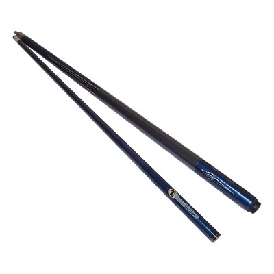 Trademark Games™ 2 Piece Titanium Designer Pool Cue Stick With Case; Metallic Blue