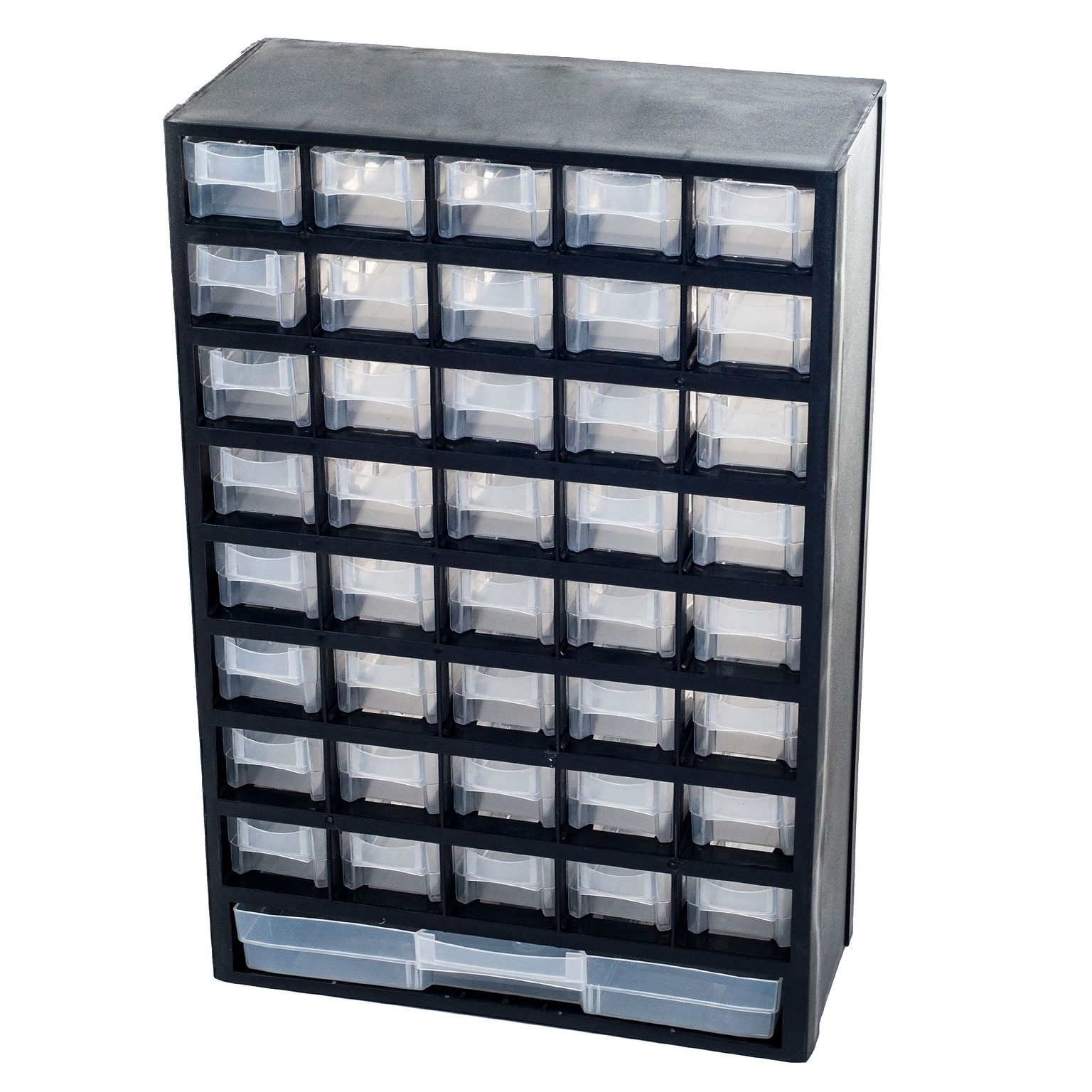 Trademark Stalwart™ Plastic 41 Compartment Hardware Storage Box, Black (886511418547)