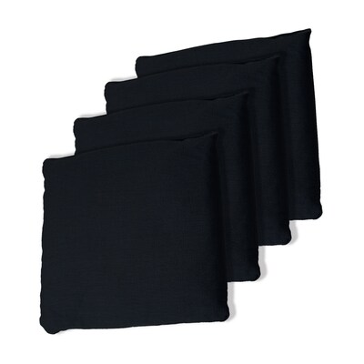 Trademark Games™ 5 x 5 Championship Cornhole Bean Bags, Black, 4/Set