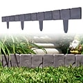 Trademark Pure Garden™ 10 Piece Cobblestone Flower Bed Border; Gray, 3/4 x 10 x 9