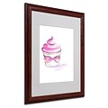 Trademark Jennifer Lilya Cupcake 4 Art, White Matte With Wood Frame, 16 x 20