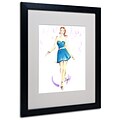 Trademark Jennifer Lilya Squeal For Teal Art, White Matte With Black Frame, 16 x 20