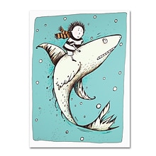 Trademark Carla Martell Fish Boy Gallery-Wrapped Canvas Art, 14 x 19