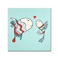 Trademark Carla Martell Two Little Love Fish Gallery-Wrapped Canvas Art, 14 x 14