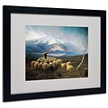 Trademark Achilles Tominetti Mountain Landscape Art, White Matte With Black Frame, 16 x 20