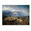 Trademark Achilles Tominetti Mountain Landscape with Rain Gallery-Wrapped Canvas Art, 18 x 24