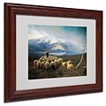 Trademark Achilles Tominetti Mountain Landscape Art, White Matte With wood Frame, 11 x 14