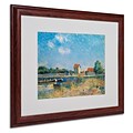 Trademark Alfred Sisley The Loing Canal Art, White Matte With wood Frame, 16 x 20