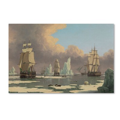 Trademark John Ward The Northern Whale Fishery Gallery-Wrapped Canvas Art, 22 x 32
