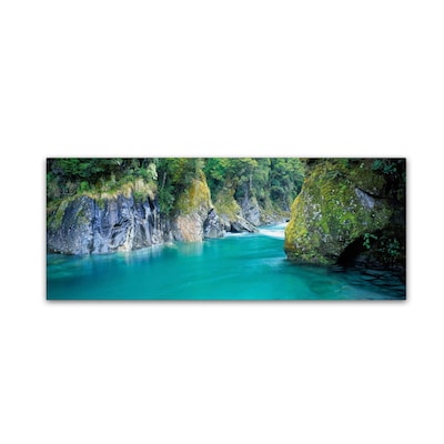 Trademark David Evans Blue Pools-NZ Gallery-Wrapped Canvas Art, 6 x 19