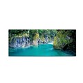 Trademark David Evans Blue Pools-NZ Gallery-Wrapped Canvas Art, 10 x 32