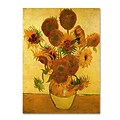 Trademark Vincent Van Gogh Vase with Sunflowers Gallery-Wrapped Canvas Art, 35 x 47