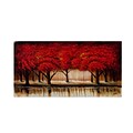 Trademark Rio Parade of Red Trees II Gallery-Wrapped Canvas Art, 10 x 19