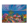 Trademark Manor Shadian Houses Under a Purple Sky Gallery-Wrapped Canvas Art, 14 x 19