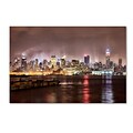 Trademark David Ayash Midtown Manhatten Over the Hudson... Gallery-Wrapped Canvas Art, 12 x 19