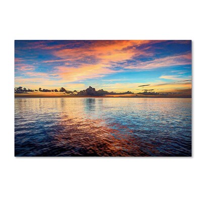 Trademark David Ayash Caribbean Sunset Gallery-Wrapped Canvas Art, 22 x 32