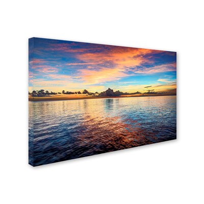 Trademark David Ayash Caribbean Sunset Gallery-Wrapped Canvas Art, 22 x 32