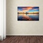 Trademark David Ayash "Caribbean Sunset" Gallery-Wrapped Canvas Art, 22" x 32"