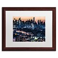 Trademark David Ayash Midtown and The Queensborough... Art, White Matte With Wood Frame, 16 x 20