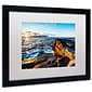 Trademark David Ayash Sunrise Over the Atlantic in Maine Art, White Matte W/Black Frame, 16 x 20