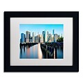 Trademark David Ayash Brooklyn Bridge Park and... - II Art, White Matte W/Black Frame, 11 x 14