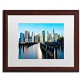 Trademark David Ayash Brooklyn Bridge Park and... - II Art, White Matte W/Wood Frame, 16 x 20