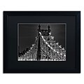 Trademark David Ayash Queensborough Bridge Art, Black Matte With Black Frame, 16 x 20