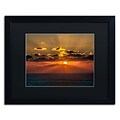 Trademark David Ayash Mediterranean Sunset Art, Black Matte With Black Frame, 16 x 20