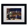 Trademark David Ayash Midtown Over the East River-III Art, White Matte With Black Frame, 11 x 14