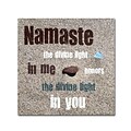 Trademark Michelle Calkins Namaste with Pebble... Gallery-Wrapped Canvas Art, 35 x 35