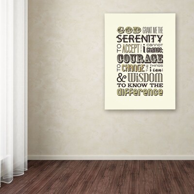 Trademark Megan Romo "Serenity Prayer I" Gallery-Wrapped Canvas Art, 14" x 19"