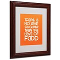 Trademark Megan Romo Sincere Love of Food IV Art, White Matte W/Wood Frame, 11 x 14