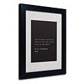 Trademark Megan Romo Whats a Motto Art, White Matte W/Black Frame, 11 x 14