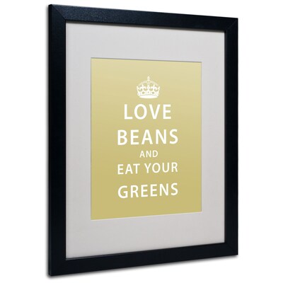 Trademark Megan Romo Love Beans Art, White Matte W/Black Frame, 16 x 20