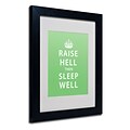 Trademark Megan Romo Raise Hell Art, White Matte W/Black Frame, 11 x 14
