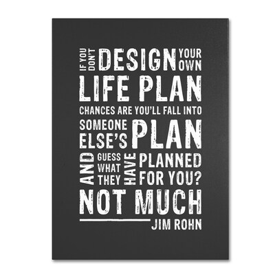 Trademark Megan Romo Design Your Own Life Gallery-Wrapped Canvas Art, 35 x 47