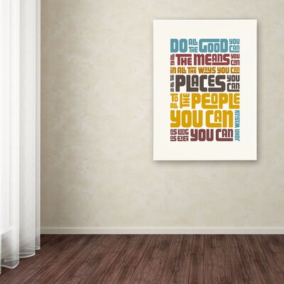 Trademark Megan Romo "Do Good III" Gallery-Wrapped Canvas Art, 14" x 19"