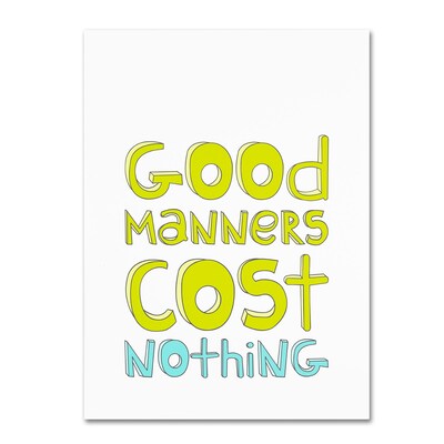 Trademark Megan Romo Good Manners Gallery-Wrapped Canvas Art, 18 x 24