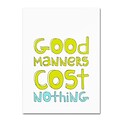 Trademark Megan Romo Good Manners Gallery-Wrapped Canvas Art, 18 x 24